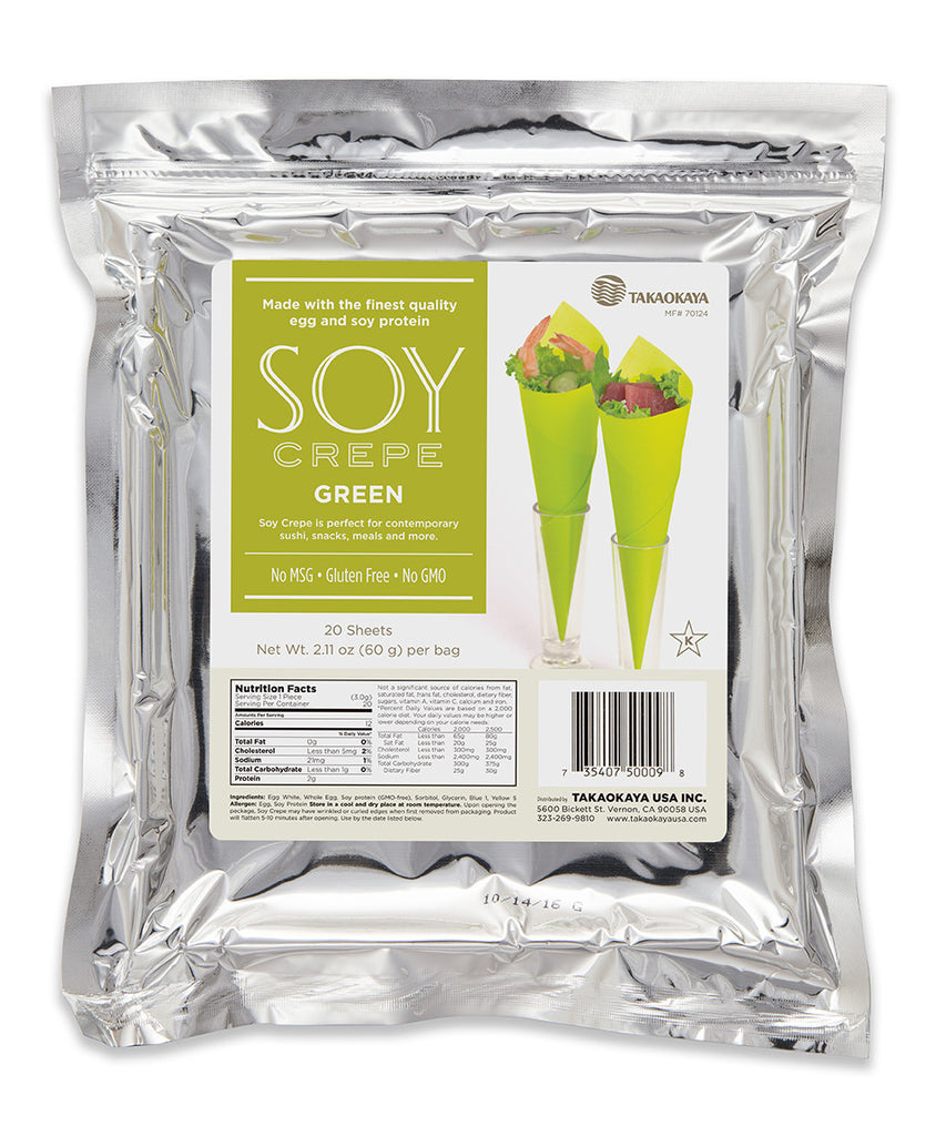 Soy Crepe Green (20 sheets) – Takaokaya USA