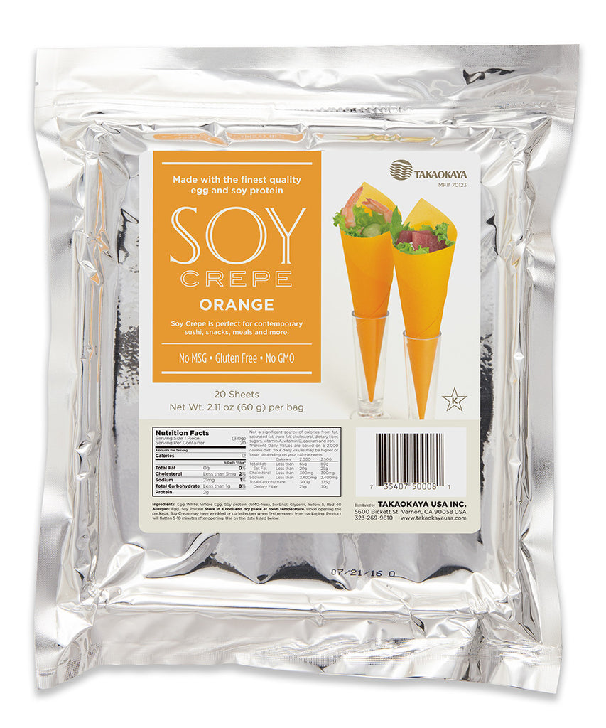 Soy Crepe Orange (20 sheets) – Takaokaya USA