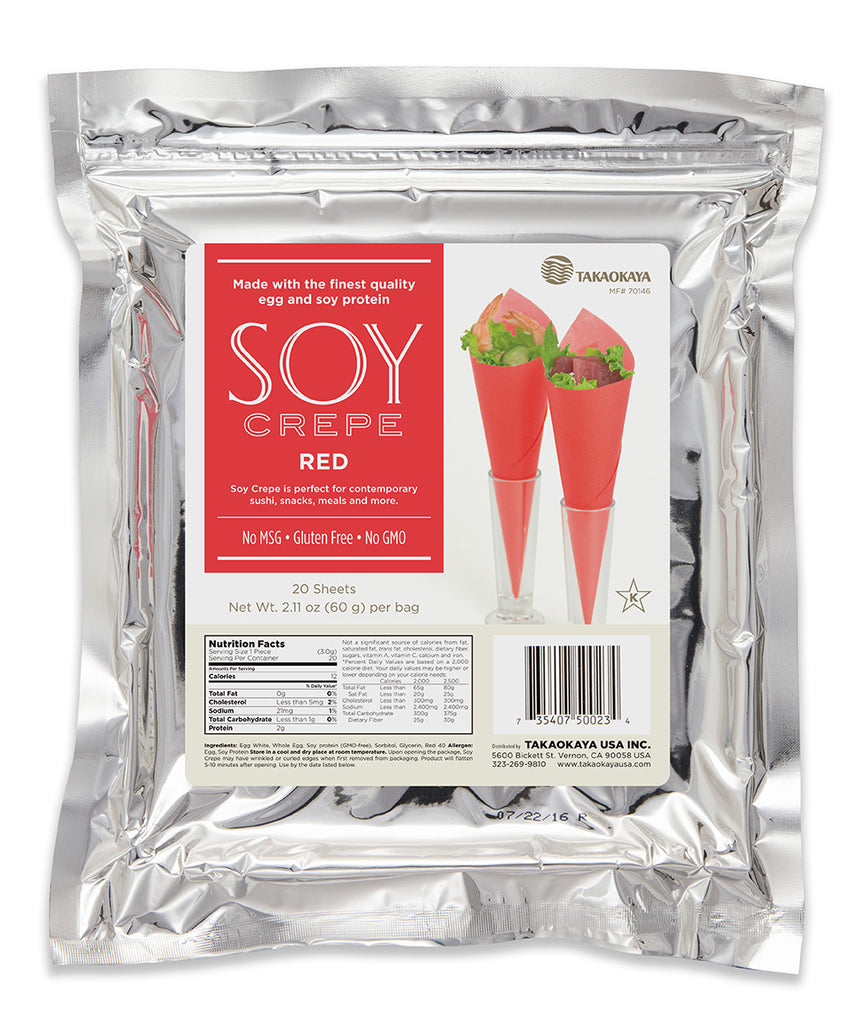 Soy Crepe Red (20 sheets) – Takaokaya USA